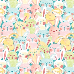 Light Blue - Stacked Bunnies